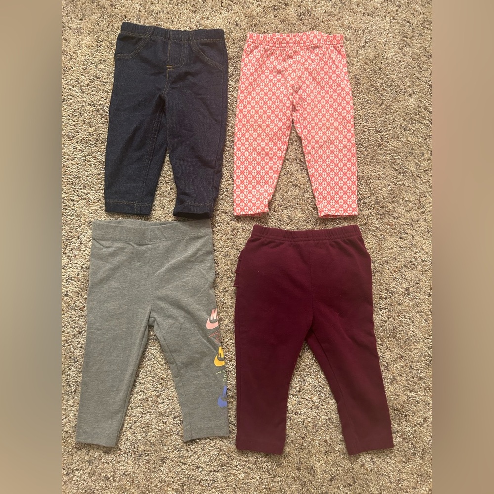 Baby Girl Legging Bundle - Carters, Nike, Garanimals -   Size - 9M